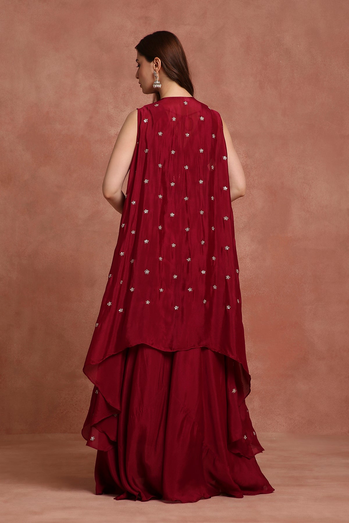 Majenta Embroidered Jacket Lehenga Set for Sangeet, Cocktail & Reception Wear
